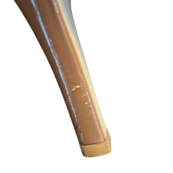 Moda Kimberly Latte Taupe Tan Platform Heel Eel Look Leather Round Toe Comfy 9.5 - Picture 14 of 15